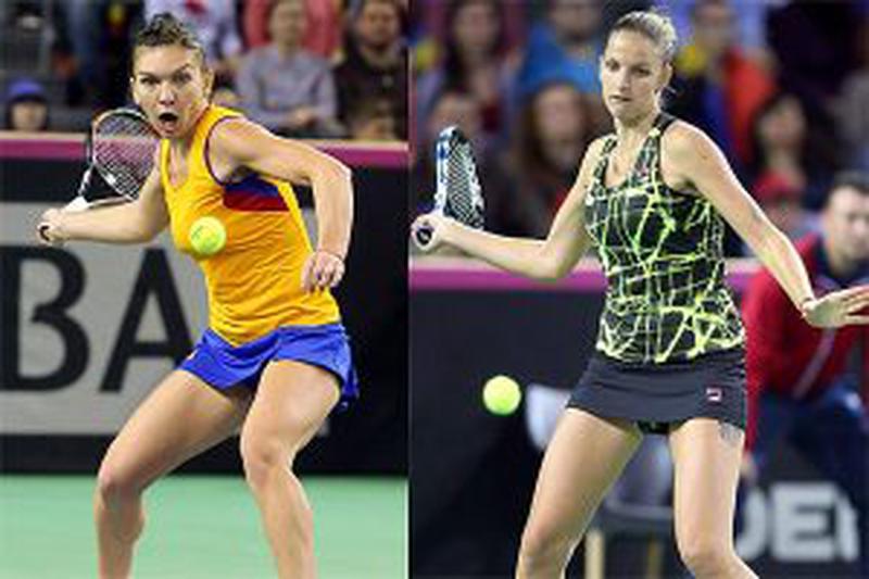 TENIS FEMININ:ROMANIA-CEHIA,SIMONA HALEP-KAROLINA PLISKOVA FED CUP (6.02.2016)
