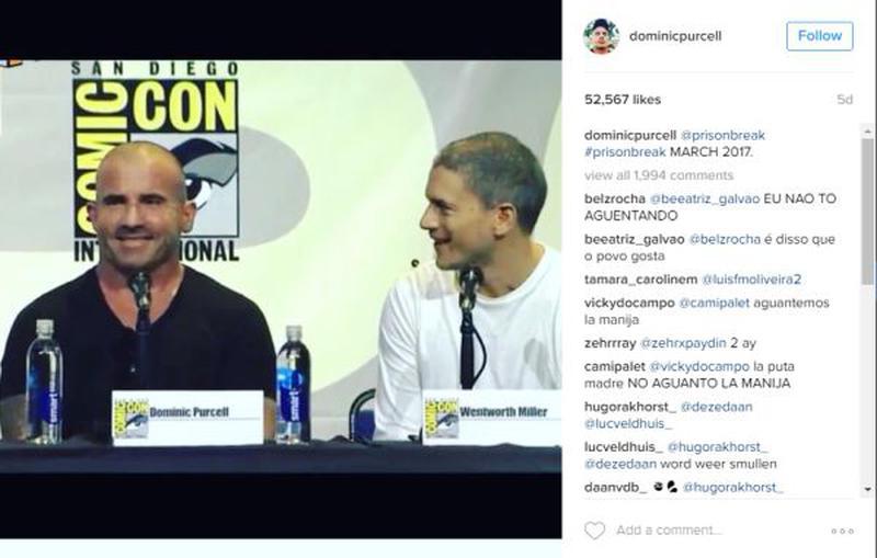 Dominic Purcell a anuntat pe Instagram ca noua serie Prison Break incepe in martie 2017