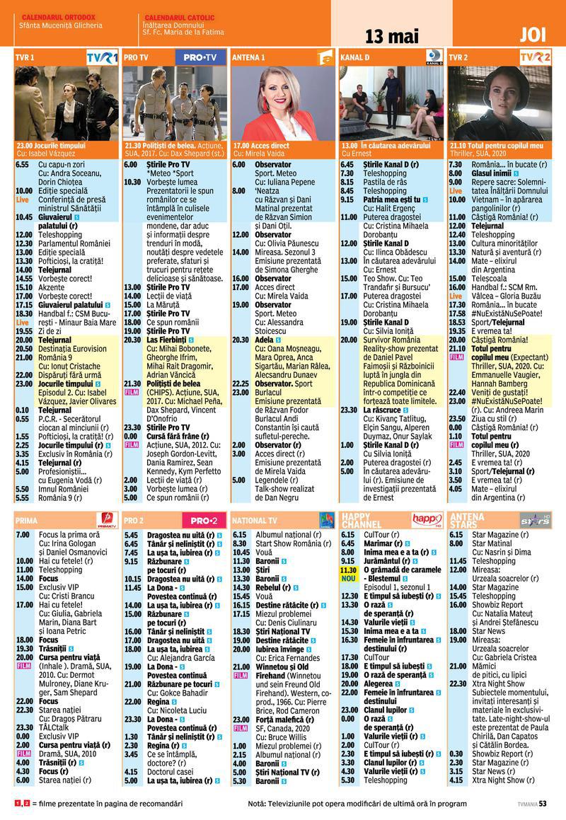 program tv 13 mai 2021