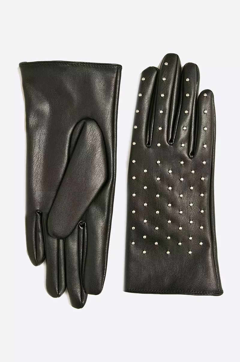 mănuși de iarnă. mănuși de iarnă negre din piele ecologică