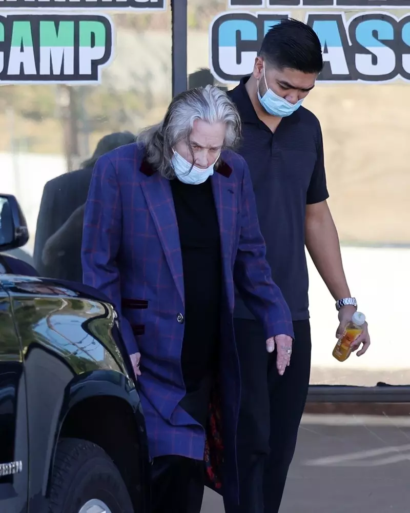 *EXCLUSIVE* Ozzy Osbourne appears very frail and tired as he is seen leaving LA fitness center after shooting mega-bucks Super Bowl commercial