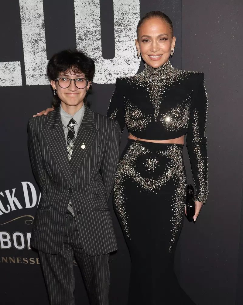 New York, New York, USA. 23 March 2025.  Jennifer Lopez and her daughter Emme Maribel Muniz attend the Broadway opening night of “Othello” at the Barrymore Theatre in New York. Credit: Greg Allen/Alamy Live News.