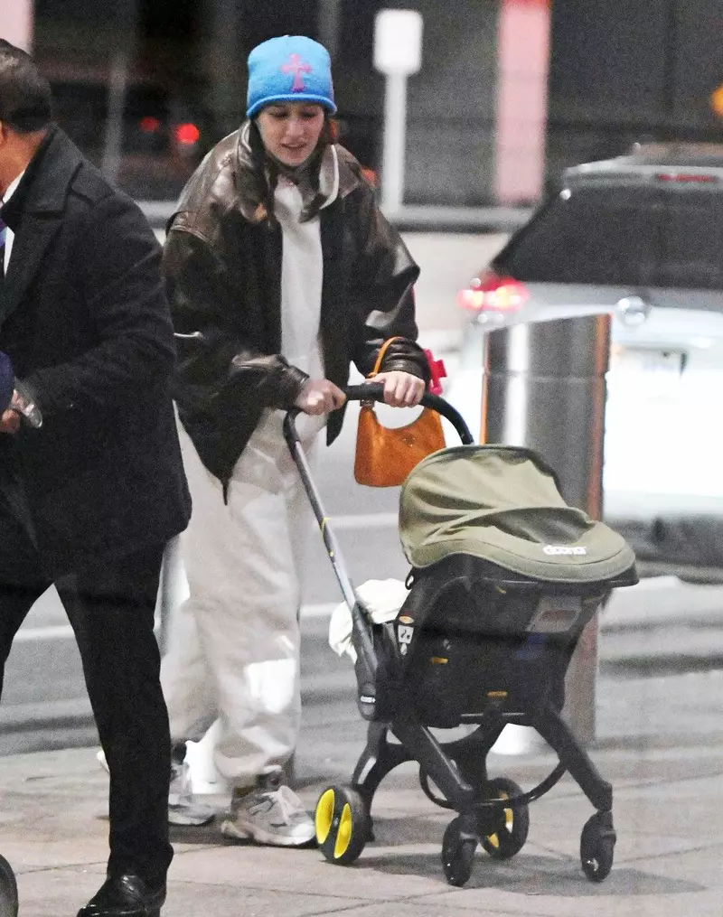EXCLUSIVE: Elsie Hewitt Spotted With Her Newborn Daughter For The First Time in New York City