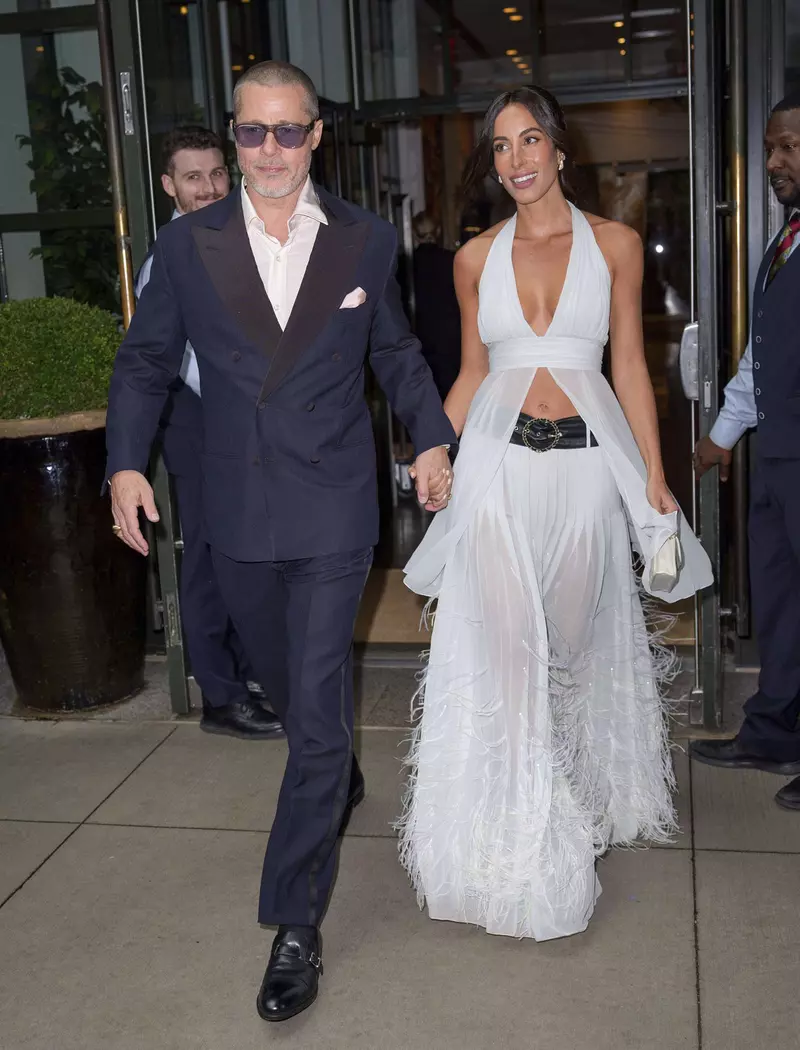 Brad Pitt and Ines de Ramon are seen in New York City – 6/16/25