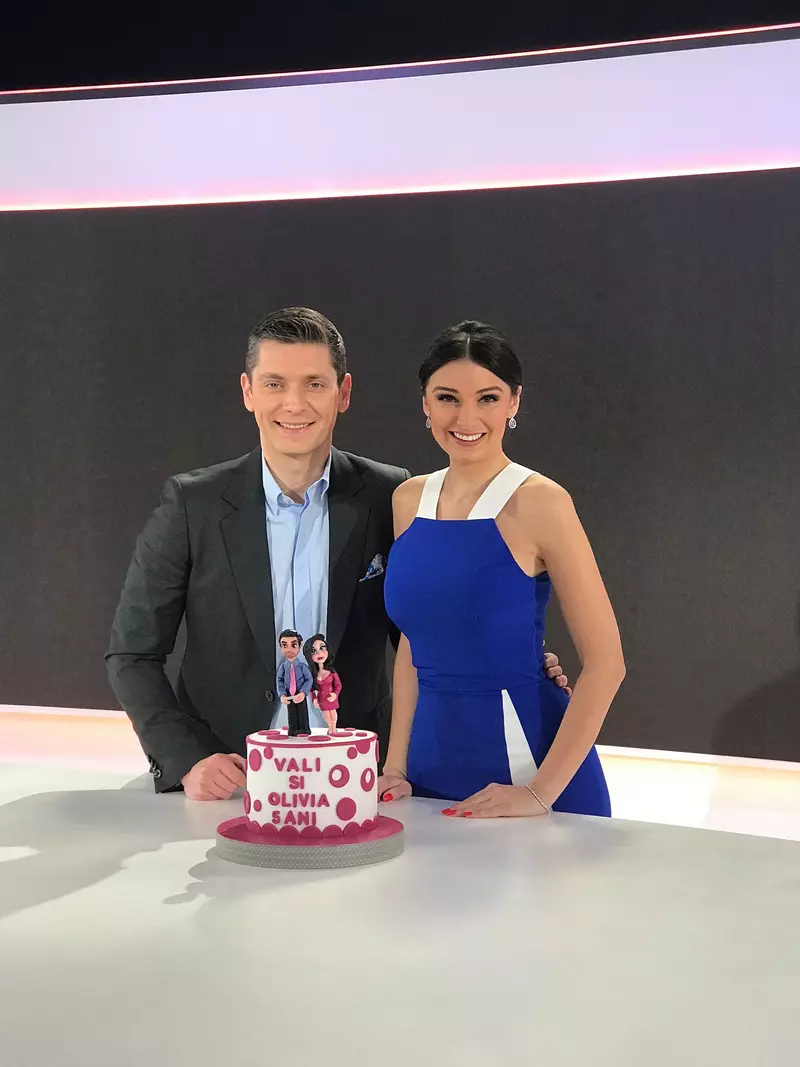 Olivia Păunescu și Valentin Butnaru au aniversat 5 ani de „Observator matinal” (1)
