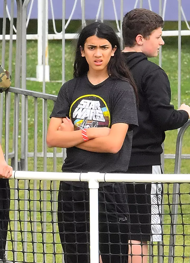 EXCLUSIVE: Michael Jackson’s youngest son Bigi ‘Blanket’ Jackson spotted having fun at a carnival in Los Angeles, CA.