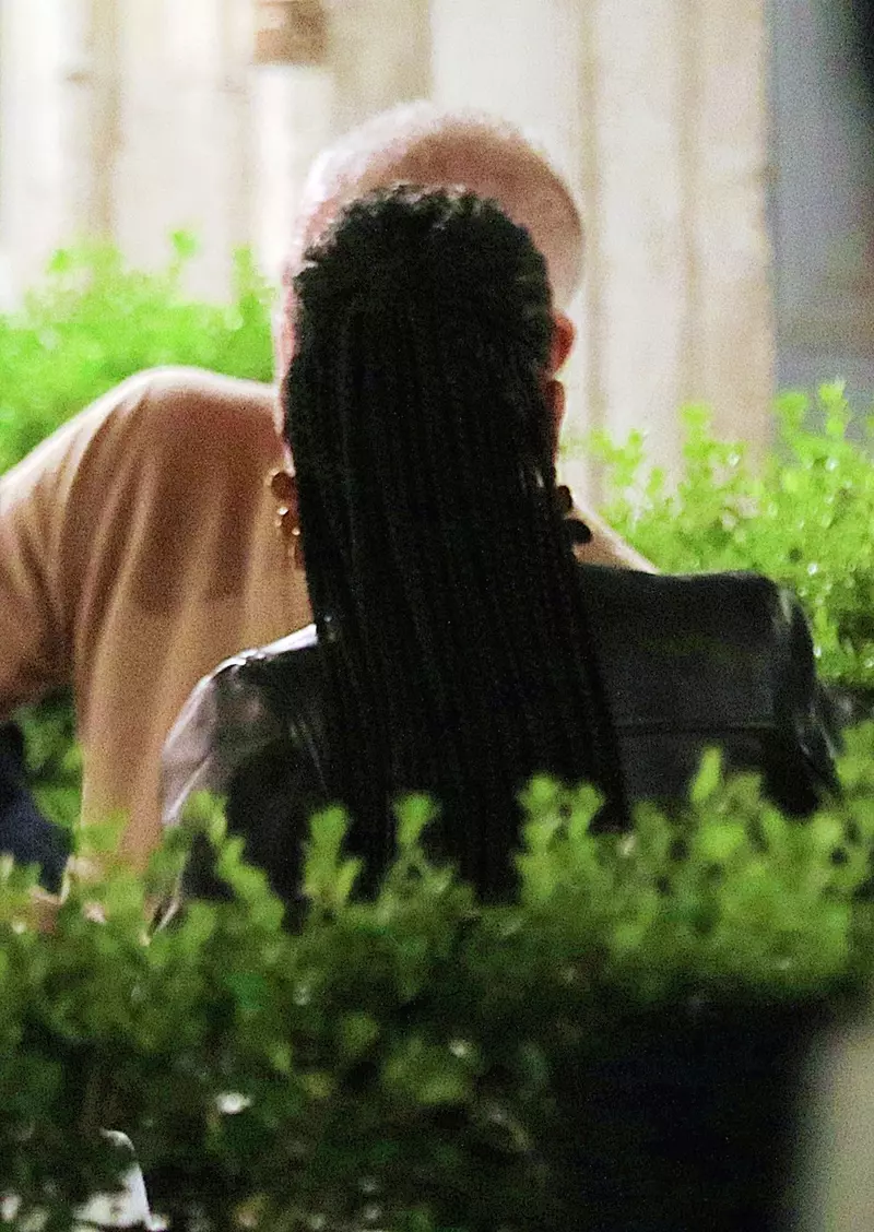 *EXCLUSIVE* French actor Vincent Cassel and his new girlfriend Brazilian model Narah Baptista are pictured having a romantic dinner at Rosati ristorante and cafe in Rome.