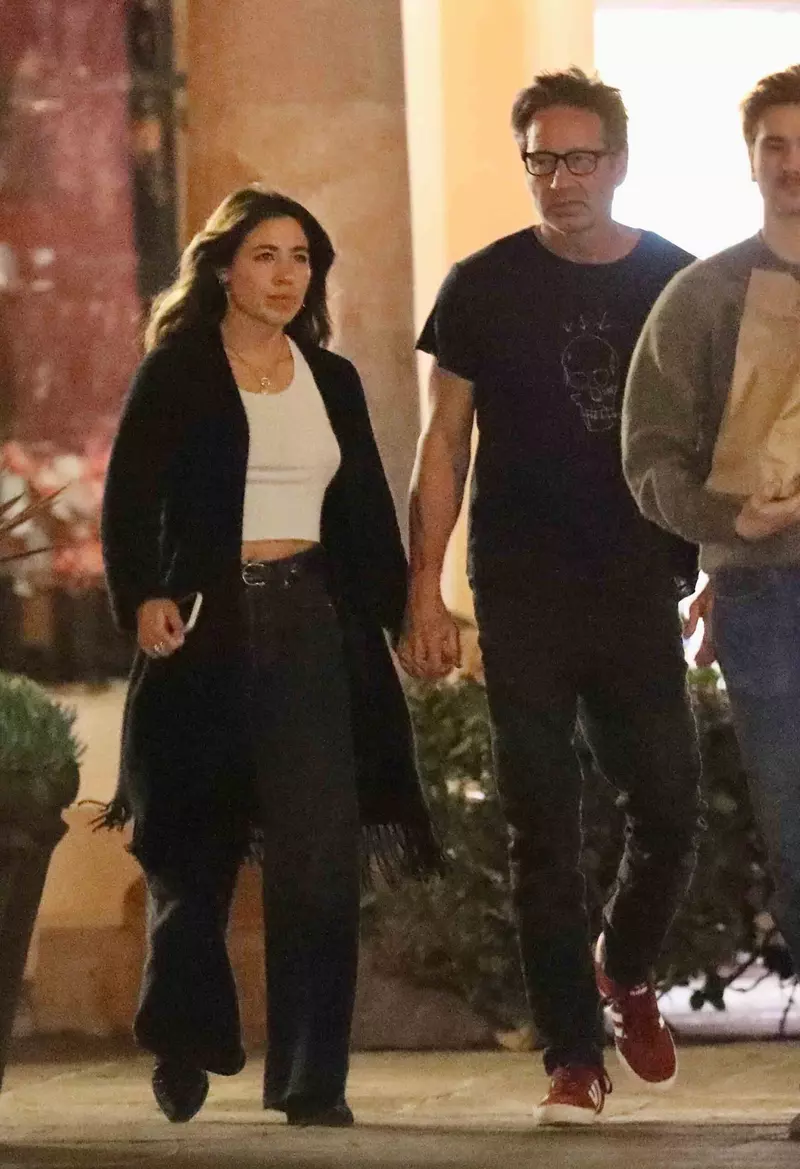 *EXCLUSIVE* David Duchovny and Girlfriend Monique Pendleberry Step Out for a Romantic Malibu Date Night!