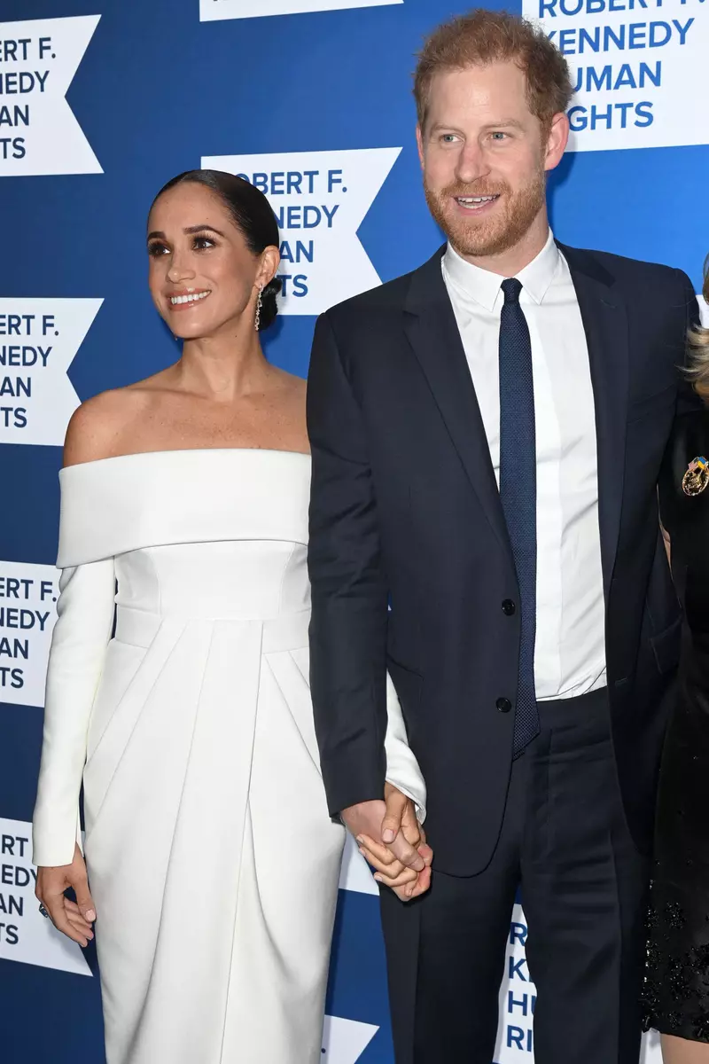 Le prince Harry et Megan Markle au photocall de la soirée de gala „Robert F. Kennedy Human Rights Ripple of Hope 2022” à l’hôtel Hilton de New York