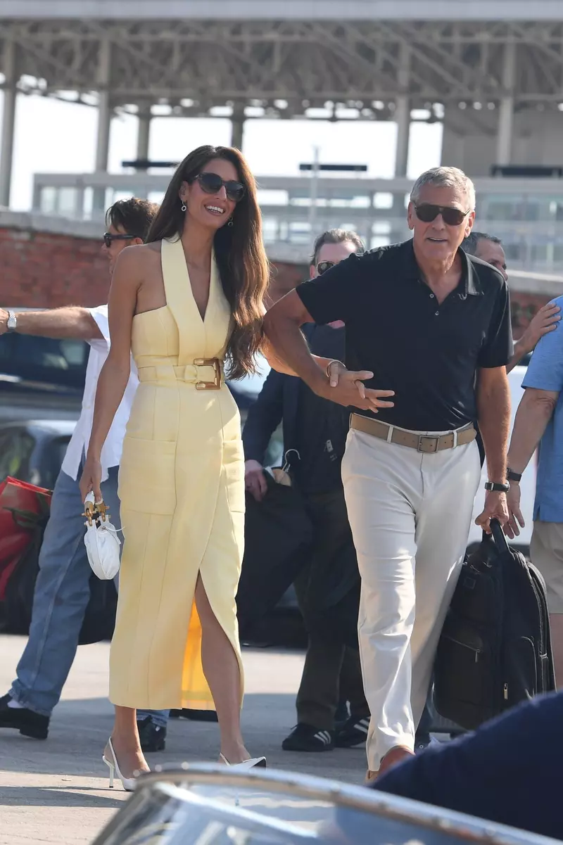 George and Amal Clooney arrive in Venice ahead of the 82nd Venice Film Festival
