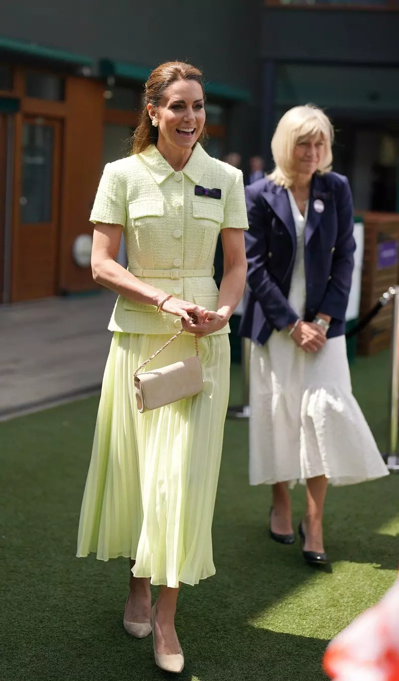 Kate Middleton în rochie Balmain, la Wimbledon 2023