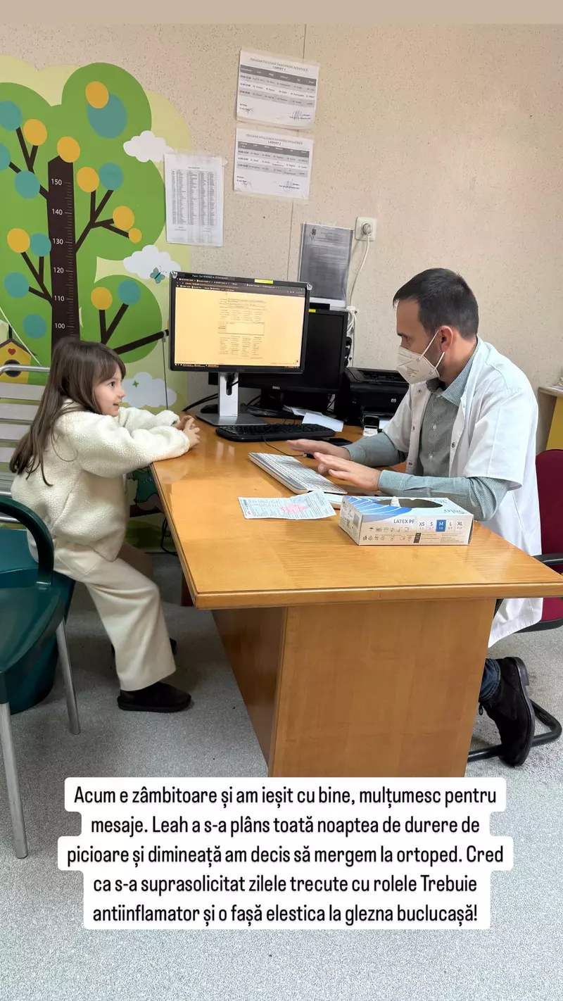 Anca Serea a mers cu fetița cea mică la spital (2)