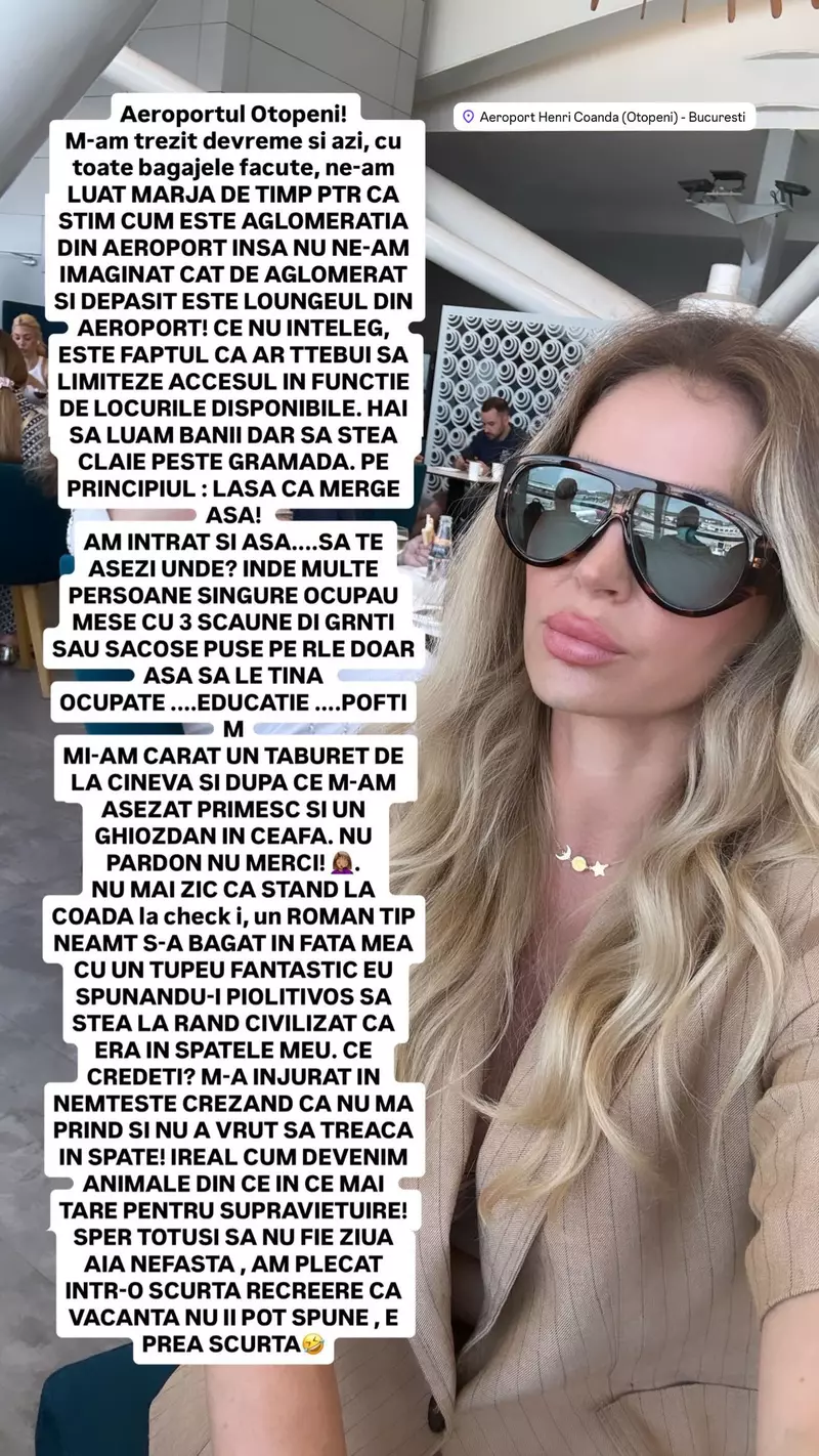 andreea banica pe aeroport