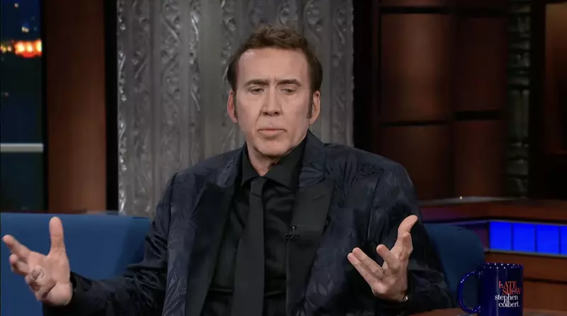 Nicolas Cage sur l’émission „The Late Show With Stephen Colbert” à New York