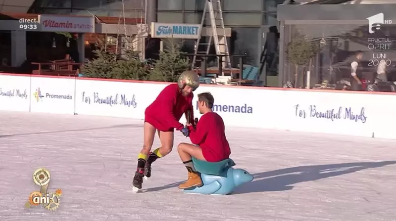 Pariu pierdut la „Neatza…”. Răzvan și Dani au renunțat la pantaloni, în direct, la -3 grade Celsius (3)
