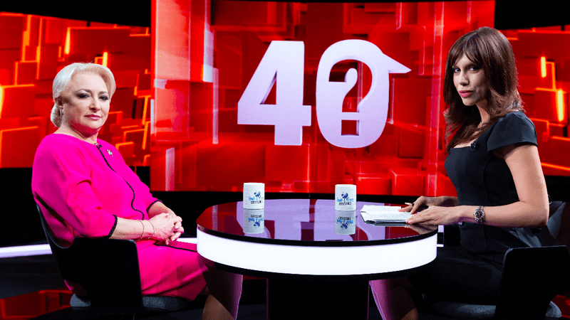 Viorica Dăncilă, față în față cu Denise Rifai. Fostul premier, invitat la emisiunea 40 de întrebări