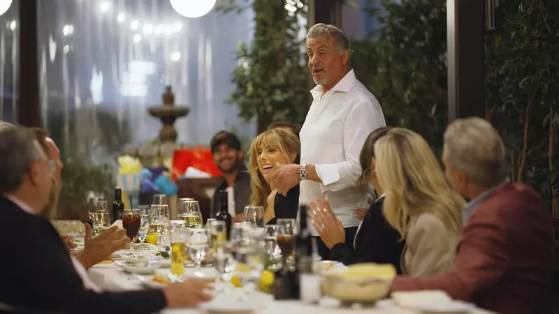 Secvență din serialul documentar The Family Stallone, de pe SkyShowtime