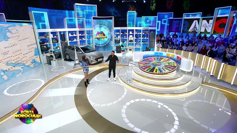 Alexandra Ungureanu și Alexandru Abagiu, invitați speciali la Roata norocului, de la Kanal D