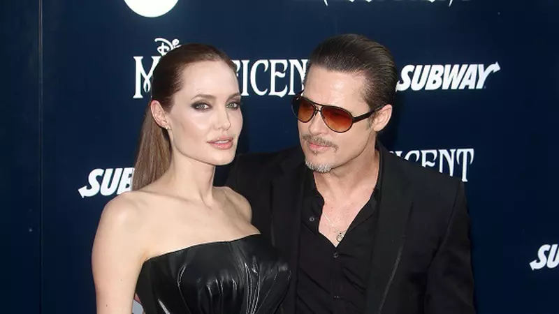 Angelina Jolie şi Brad Pitt la premiera de la Hollywood a filmului Maleficent