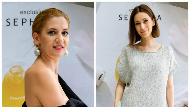 Andreea Berecleanu și Amalia Enache la o ședință de aromaterapie
