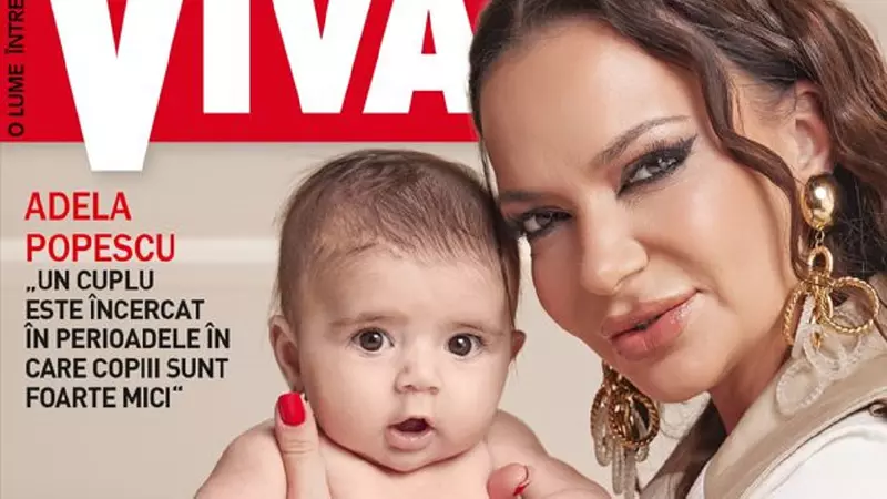Andreea Antonescu și fiica ei nou-născută, pictorial de familie pe coperta VIVA! Totul despre schimbările din viața artistei
