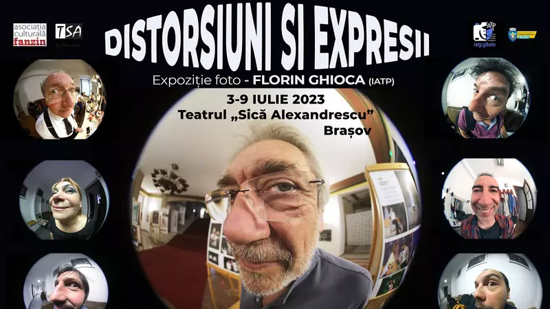 Expoziția „Distorsiuni și expresii”, premieră absolută în România. Fotografii haioase ale unor cunoscuți actori români, la Festivalul Săptămâna Comediei