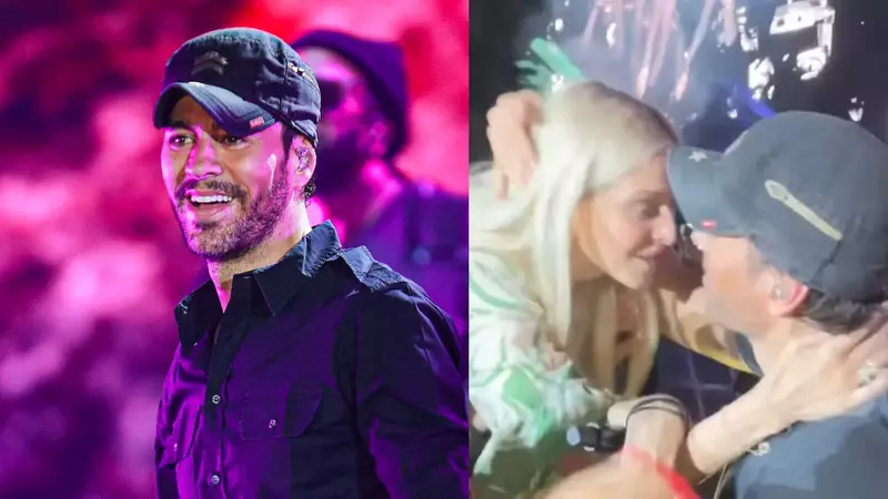Enrique Iglesias a sărutat o româncă la concertul din Craiova și a publicat imaginile pe Instagram: "Ia-mă cu tine"