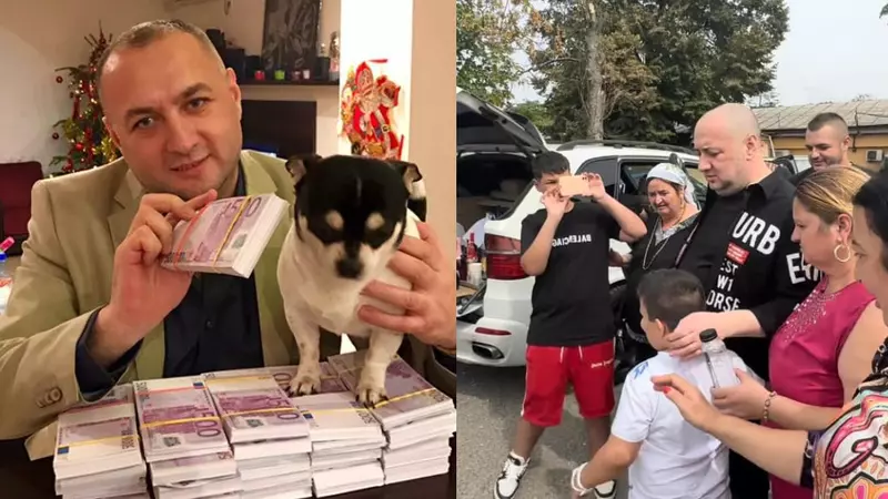 Leo de la Strehaia s-a fotografiat cu un morman de bani după ce a ieșit de la închisoare: "Vă pup! Am venit de la pușcărie"
