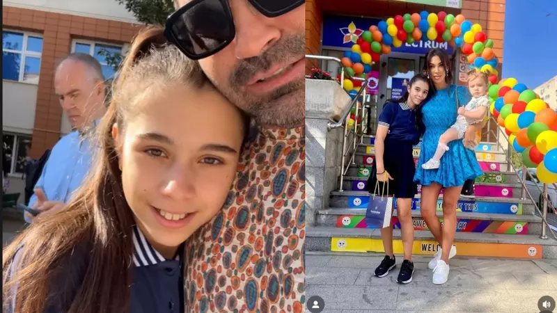 Pepe și Raluca Pastramă, împreună în prima zi de școală a fiicei, dar nu s-au fotografiat împreună. Raluca a purtat o rochie foarte scurtă