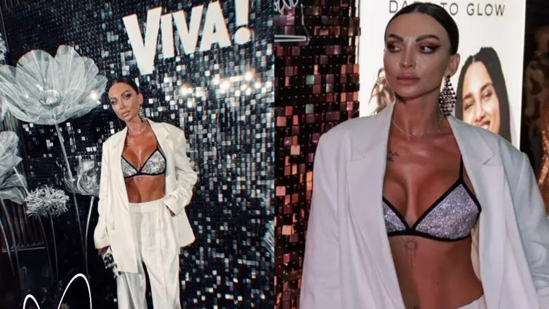 Iubita lui Victor Slav, singură la petrecerea VIVA! 2024. Selina a venit îmbrăcată în sutien și a făcut furori pe covorul roșu cu ținuta ei sexy