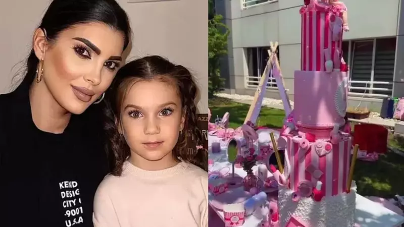 Fiica Andreei Tonciu a împlinit 8 ani și a fost sărbătorită cu fast: "La mulți ani, sufletul meu! Te iubesc enorm". Rebecca a primit un tort roz, cu 4 etaje