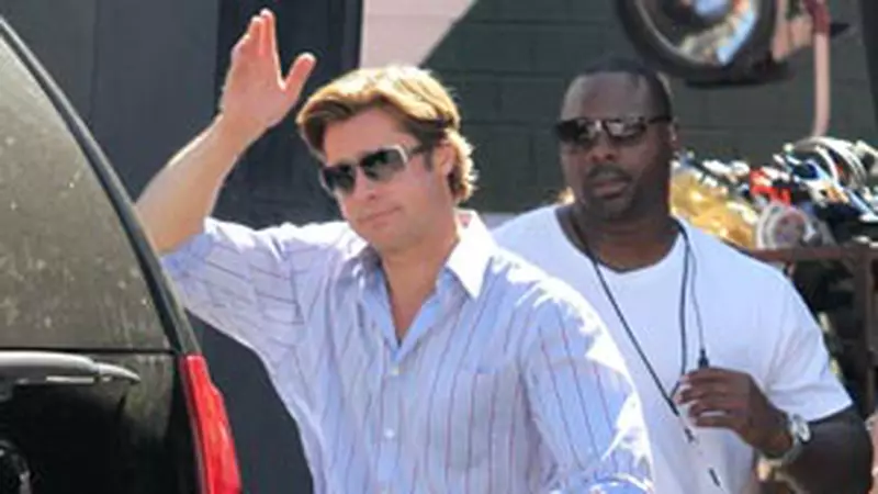 Brad Pitt, salutari de pe platourile de filmare