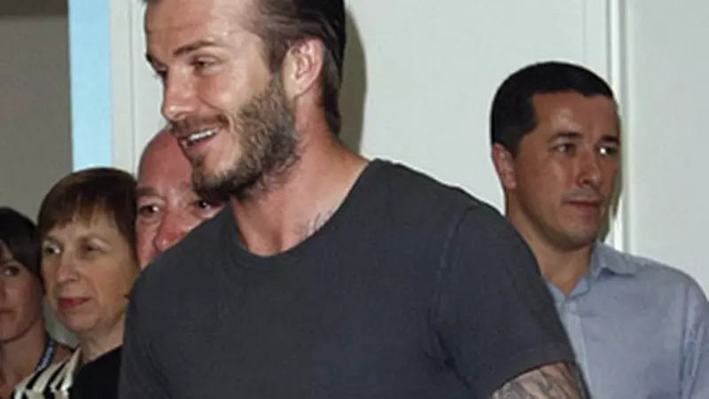 David Beckham in vizita la un spital din Melbourne