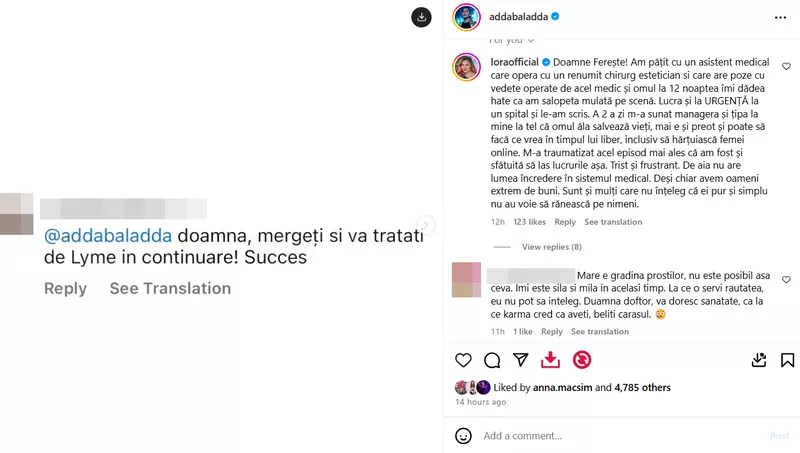 Lora comentariu postare Adda