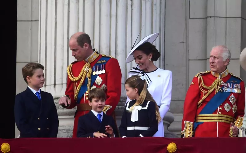 The British Royal family appear on the balcony during the Trooping the Colour at Buckingham Palace