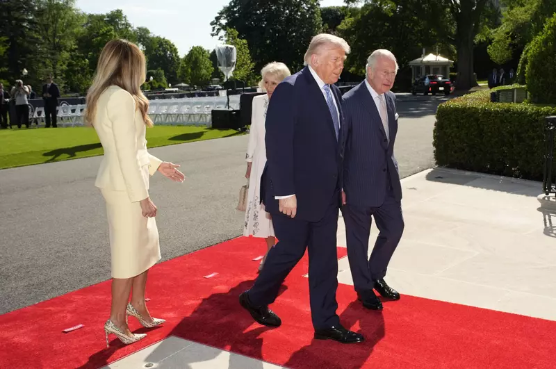 Donald Trump greets King Charles – Washington