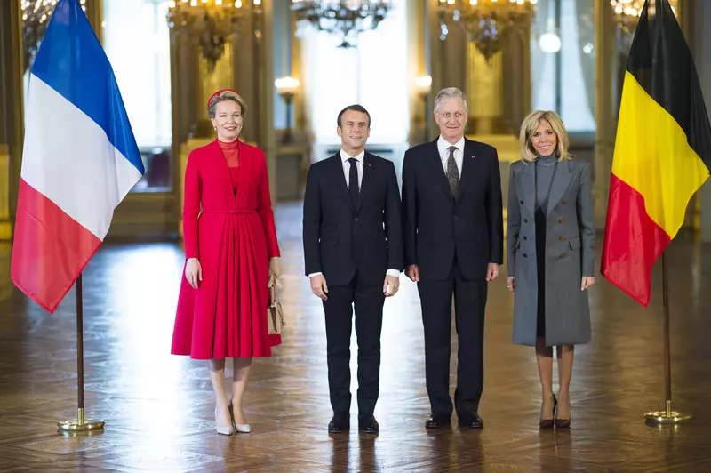 Brigitte Macron, o apariție elegantă