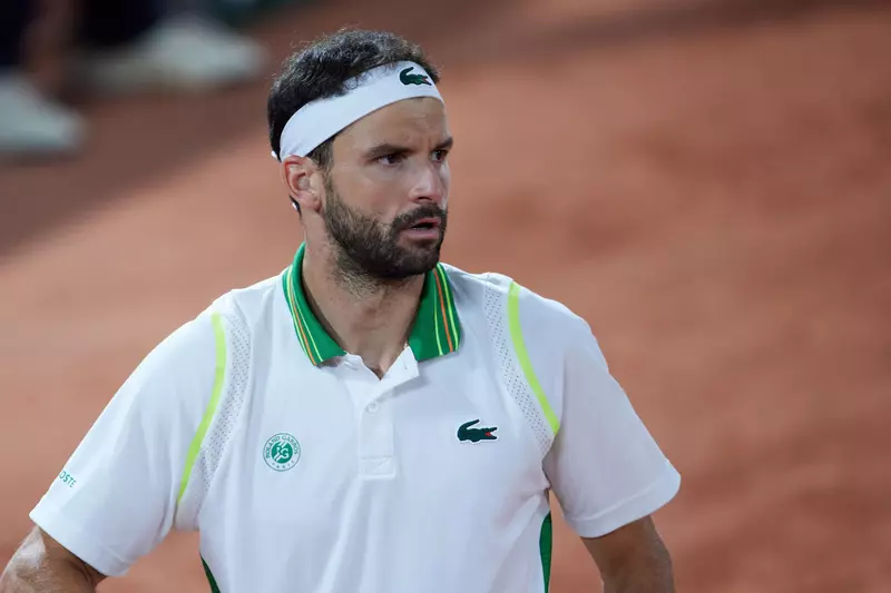 Exclusif – Madalina Ghenea regarde le match de son compagnon Grigor Dimitrov lors des internationaux de tennis de Roland Garros à Paris