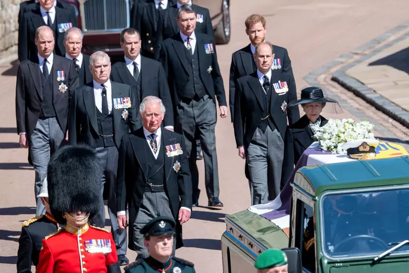 The funeral of Prince Philip, Duke of Edinburgh, Middle Ward, Rampart Room, Windsor Castle, Berkshire, UK - 17 Apr 2021