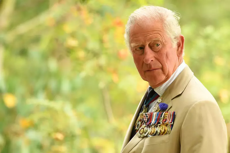 Britain’s Prince Charles, Prince of Wales reacts during a national service of remembrance at the National Memorial Arboretum in Alrewas, central England on August 15, 2020, to mark the 75th anniversary of VJ (Victory over Japan) Day.