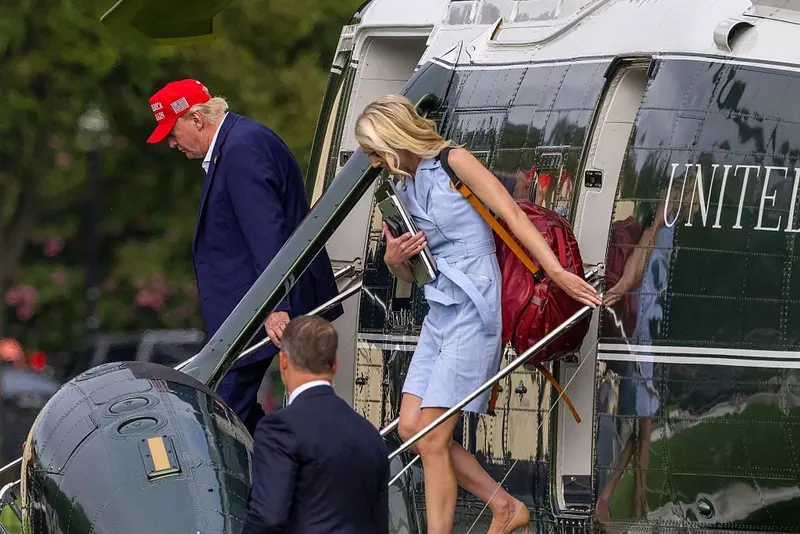 President Trump Returns To The White House After Weekend In New Jersey