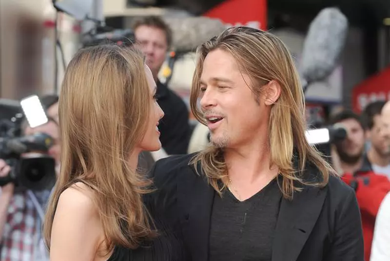 Angelina Jolie si Brad Pitt la premiera World War Z