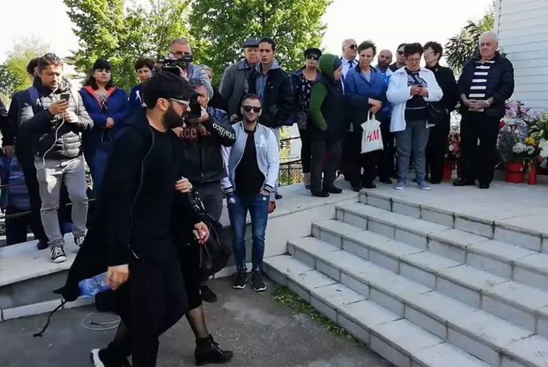 Imagini de la înmormântarea lui Răzvan Ciobanu