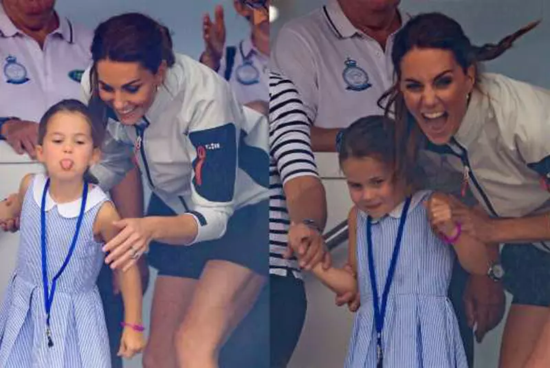 Prinţesa Charlotte şi-a scos limba în faţa oamenilor