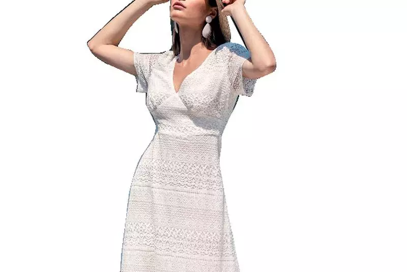 Rochie premium lungă, din voal alb, 299 lei