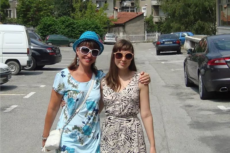 Marina Almăşan şi copiii ei