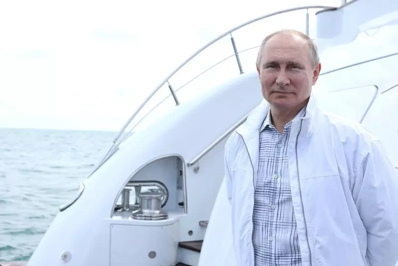 Russian President Putin and Belarus President Alexander Lukashenko Boating
