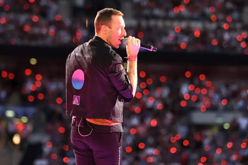 Coldplay concert during Music of the Spheres tour in England