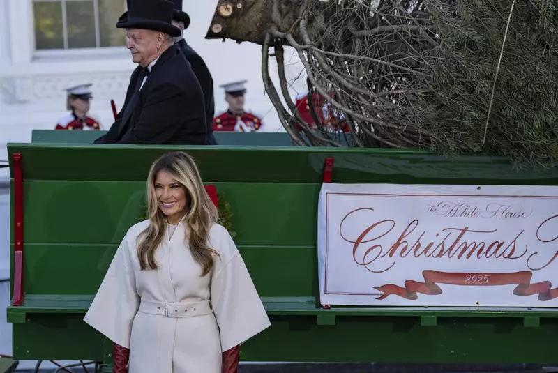 Melania Trump Welcomes The Official 2025 White House Christmas Tree