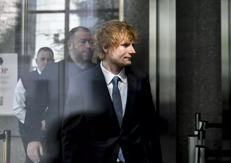 Ed Sheeran arrives at Manhattan Court to testify in the trial